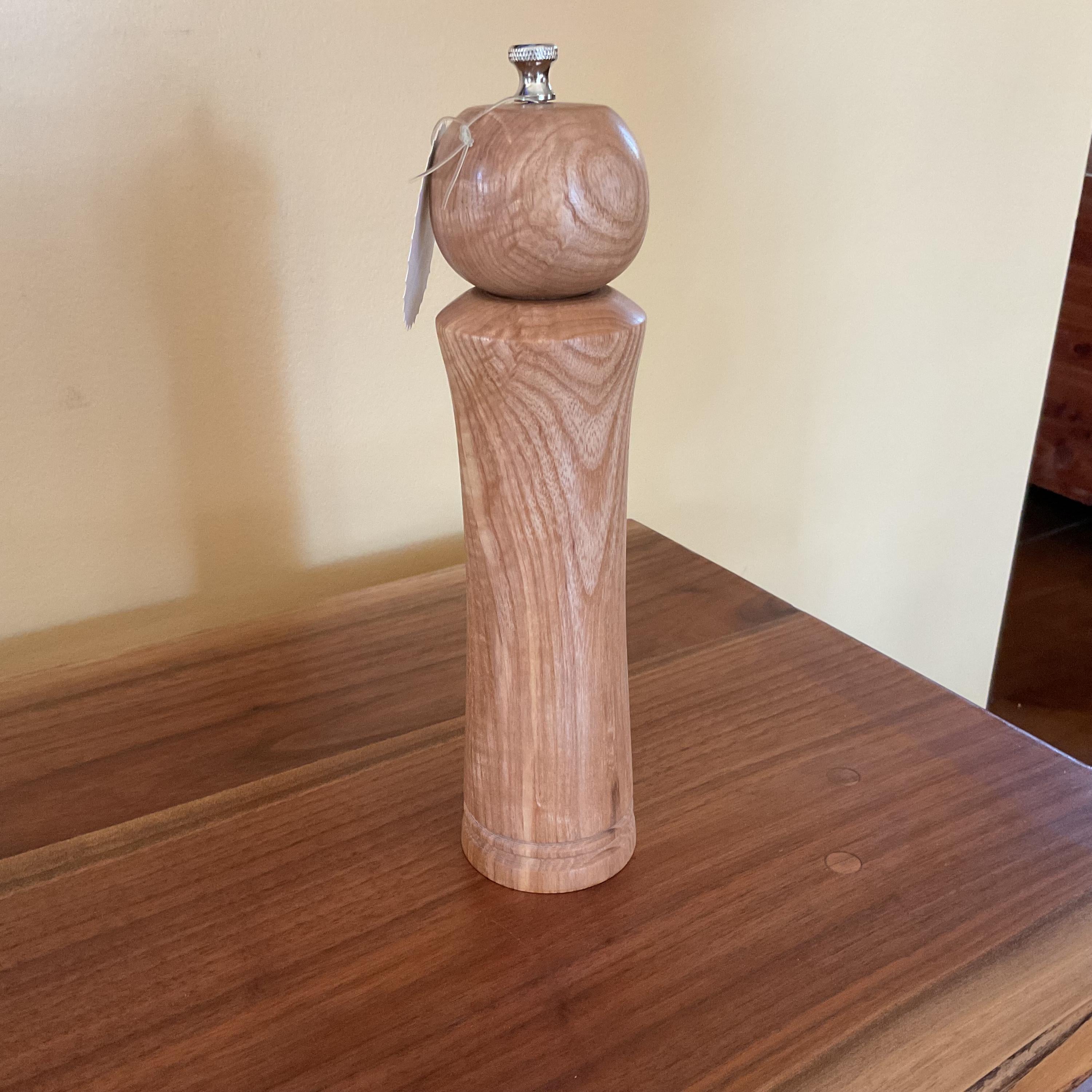 10” Hand Crafted Ash Wood Pepper Mill