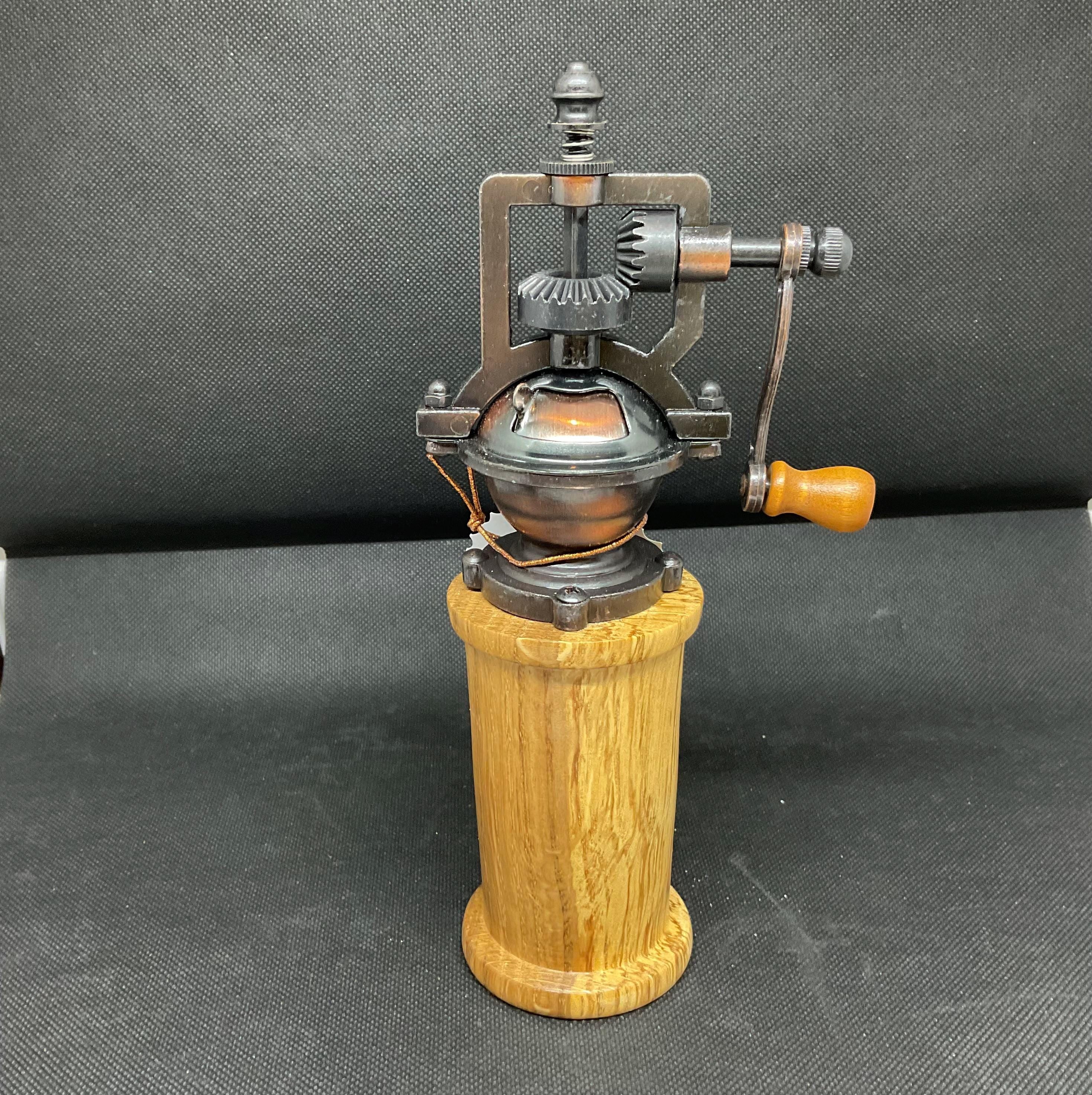 Spalted Pin Oak Wood Antique Style Pepper Grinder