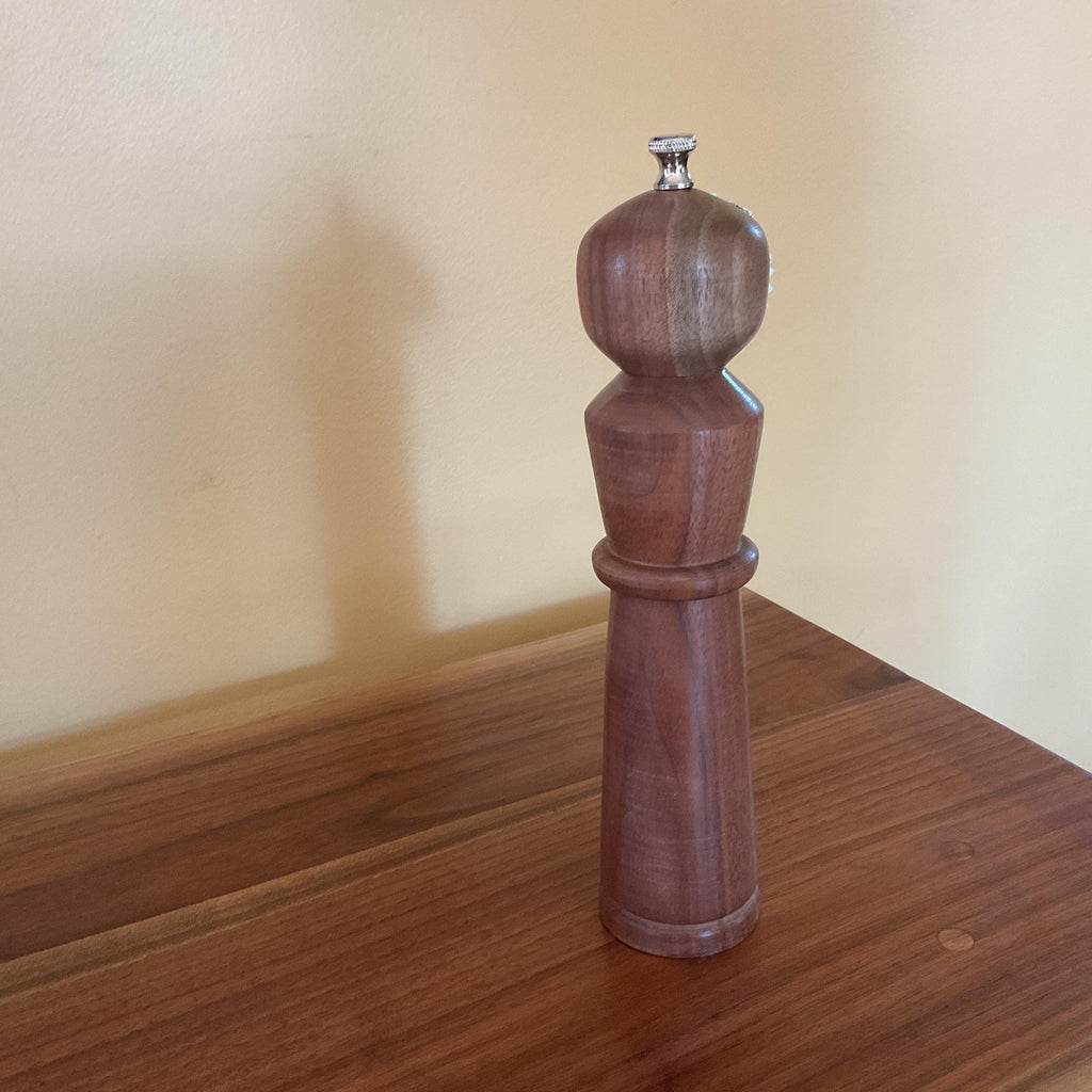 10” Hand Crafted Black Walnut Wood Pepper Mill