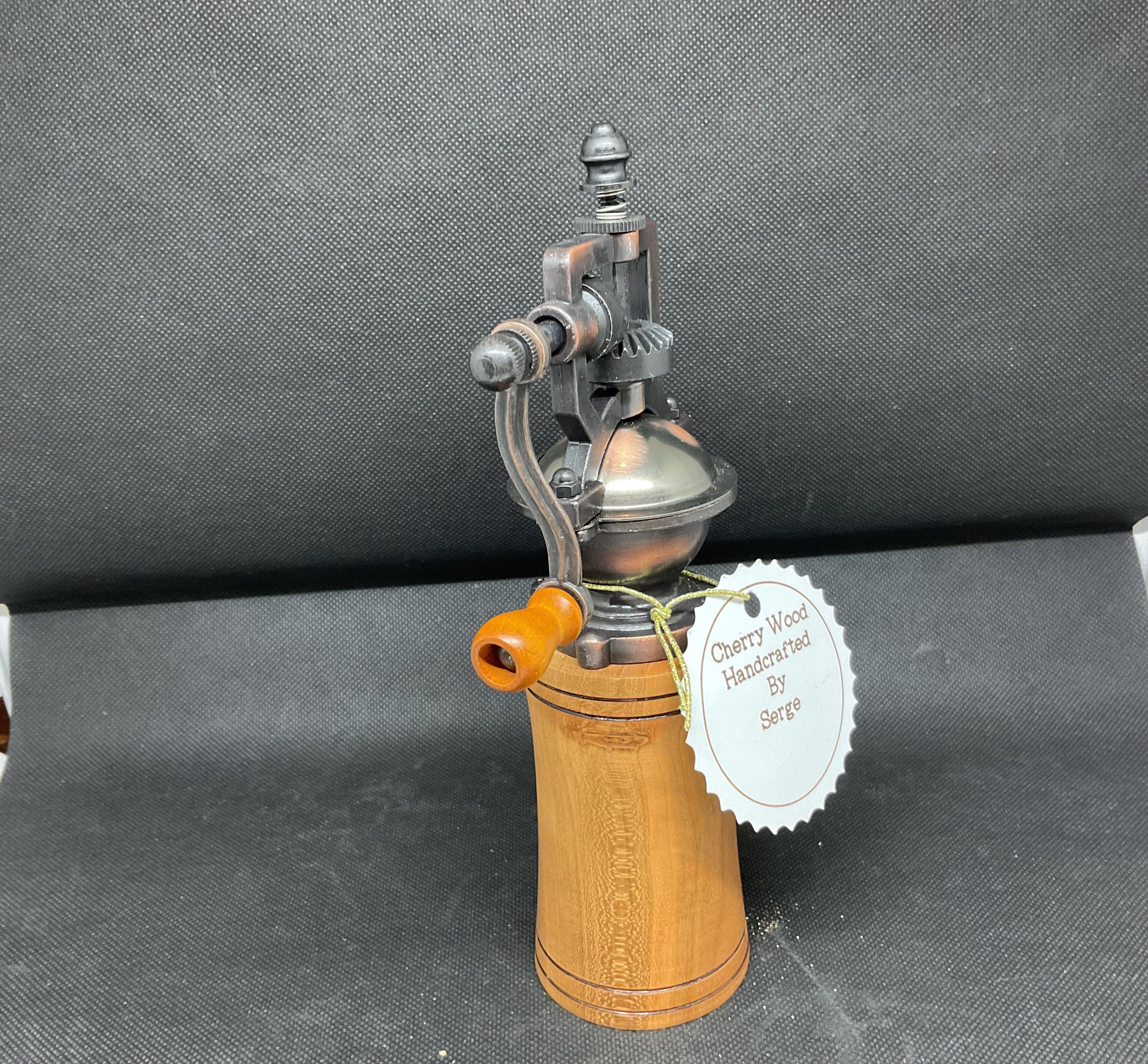 Cherry Wood Antique Style Pepper Grinder