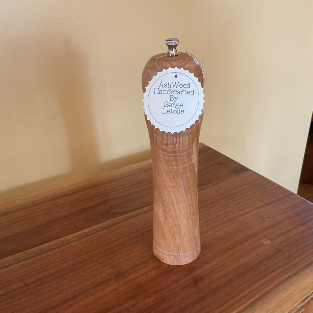 10” Hand Crafted Ash Wood Pepper Mill