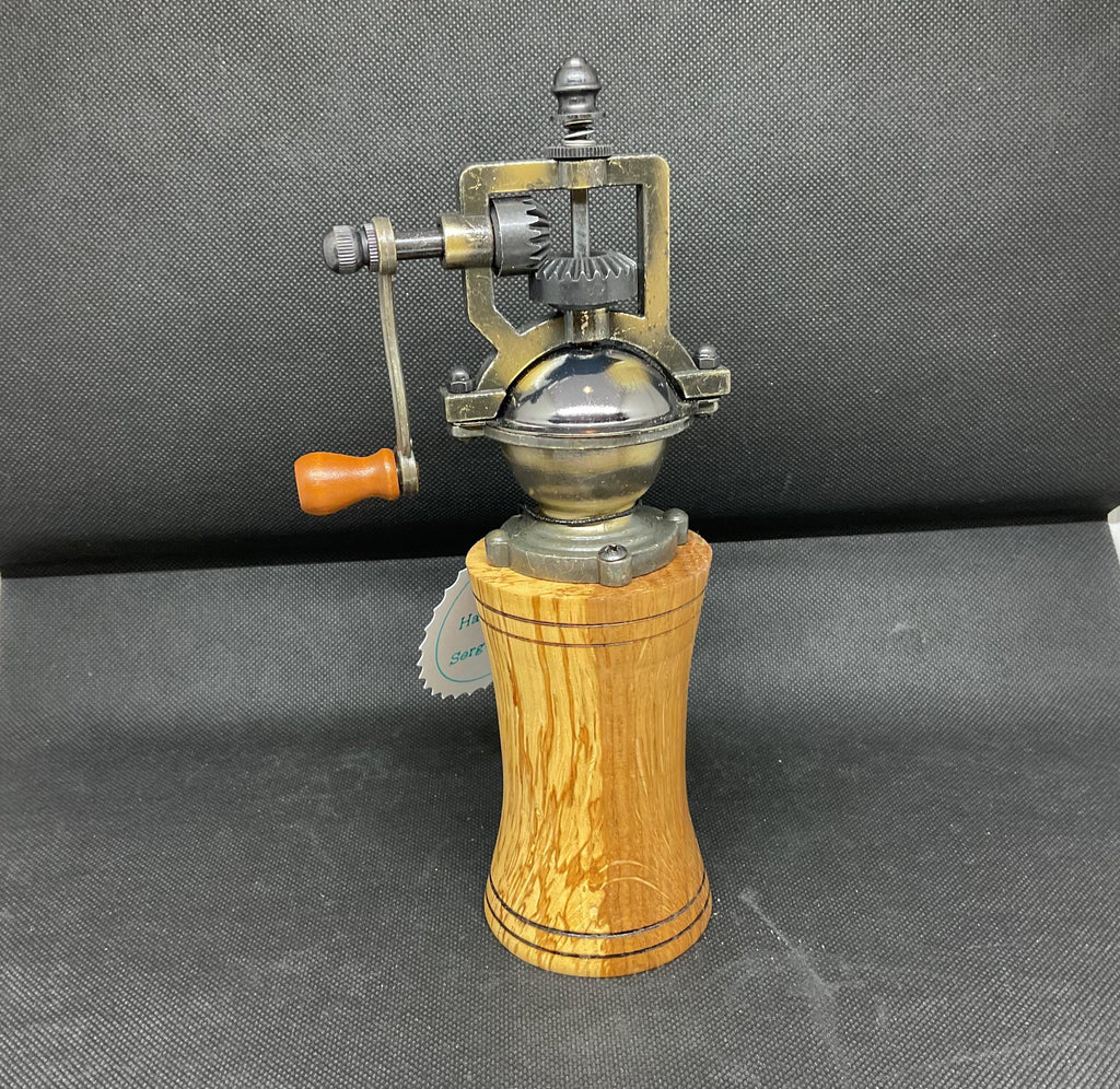 Spalted Pin Oak Wood Antique Style Pepper Grinder