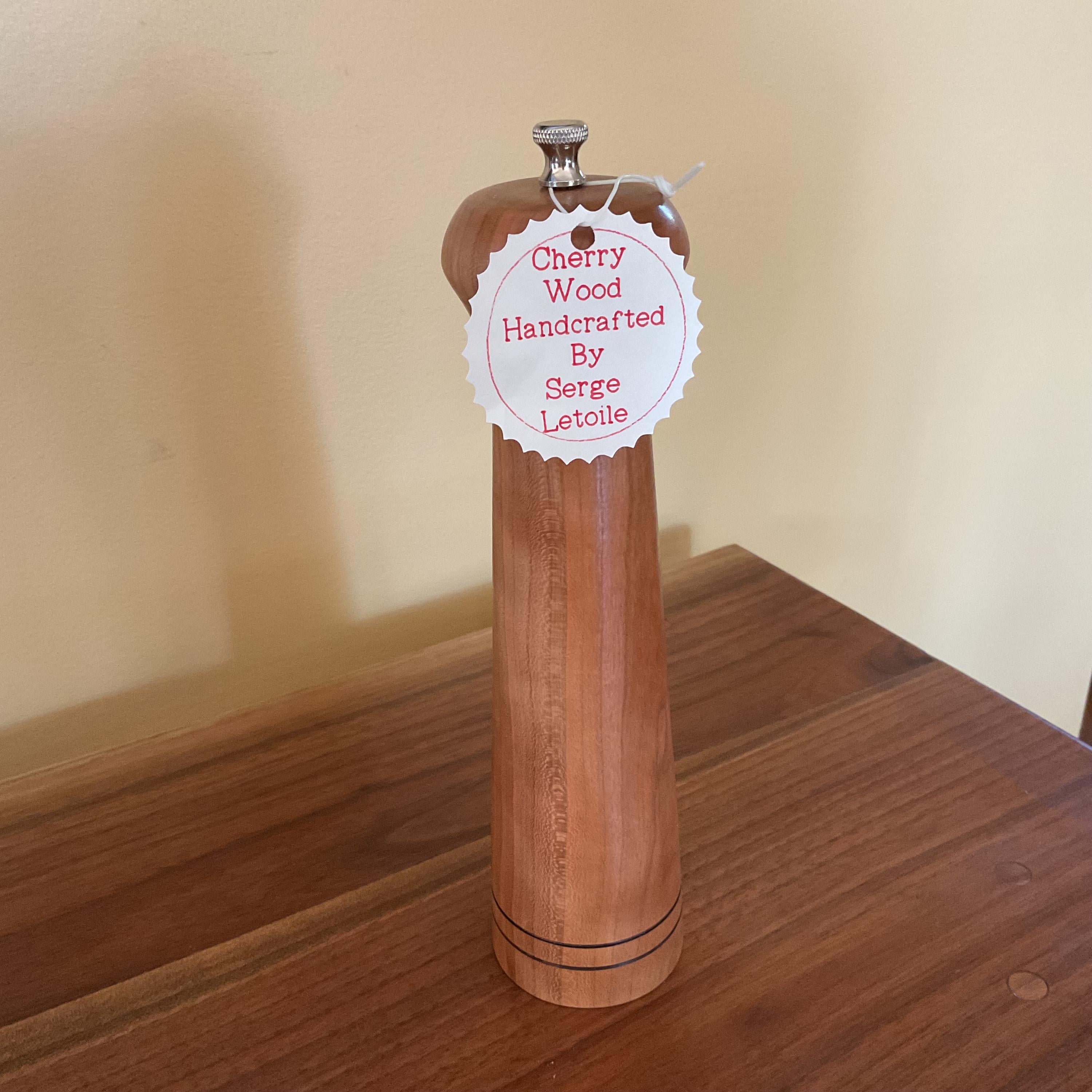 10” Hand Crafted Cherry Wood Pepper Mill