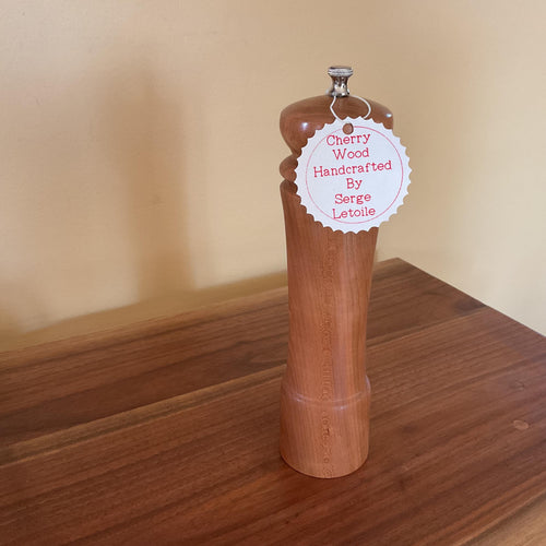 10” Hand Crafted Cherry Wood Pepper Mill