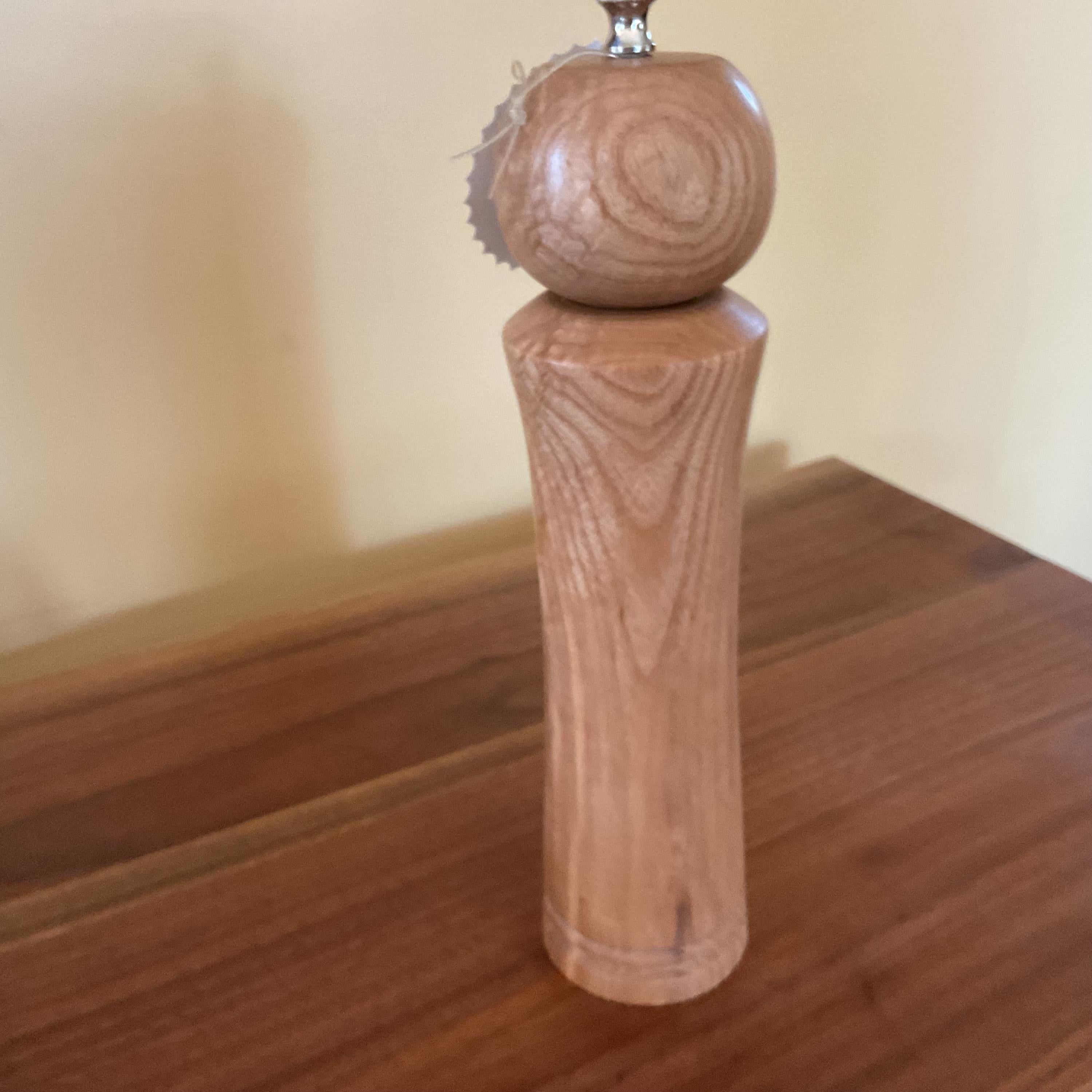 10” Hand Crafted Ash Wood Pepper Mill