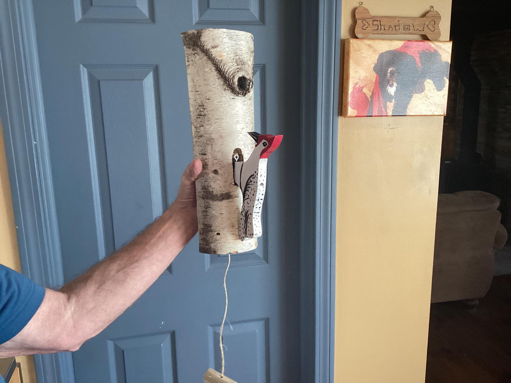 New Handcrafted Red Woodpecker Door Knocker