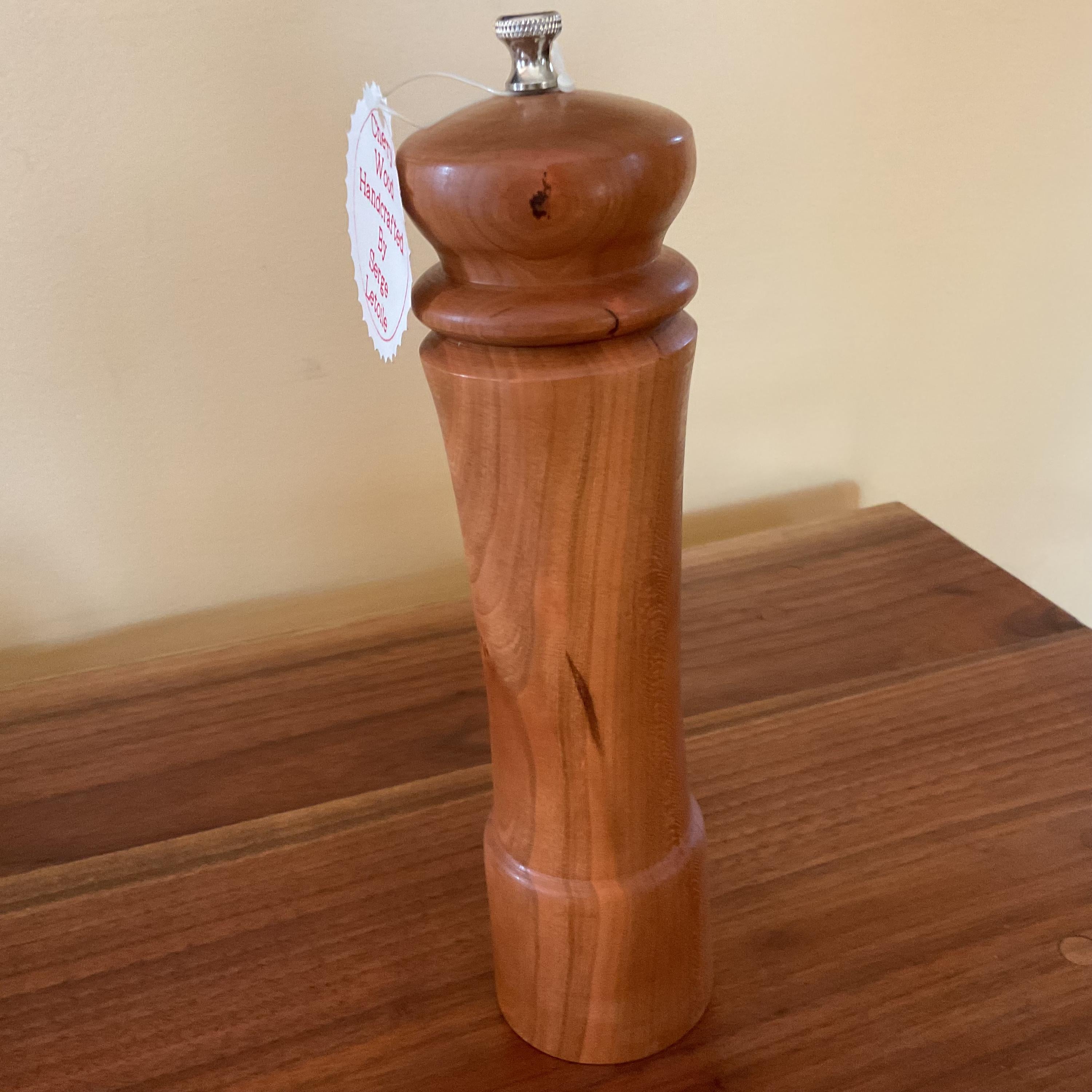 10” Hand Crafted Cherry Wood Pepper Mill