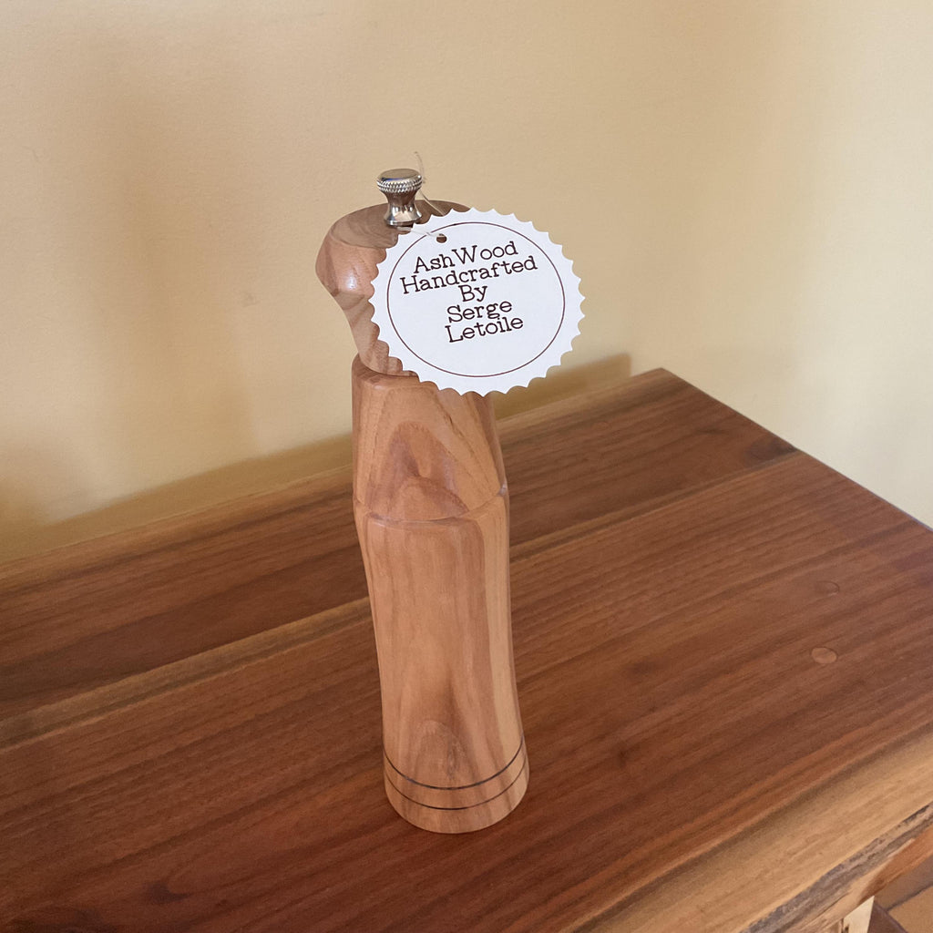 10” Hand Crafted Ash Wood Pepper Mill