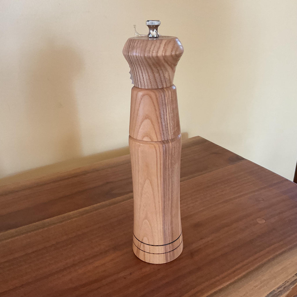 10” Hand Crafted Ash Wood Pepper Mill